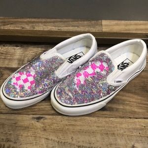 Sequin Slip-on vans size 6.5
